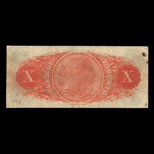 Canada, Bank of Toronto (The), 10 dollars : June 1, 1892