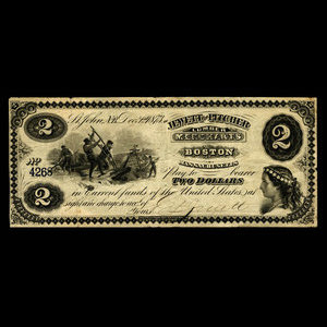 Canada, Jewett & Pitcher, 2 dollars : December 1, 1873