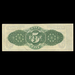 Canada, Jewett & Pitcher, 5 dollars : December 1, 1873