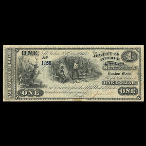 Canada, Jewett & Pitcher, 1 dollar : December 1, 1873