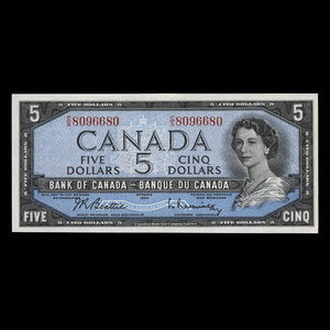 Canada, Bank of Canada, 5 dollars : 1954