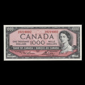 Canada, Bank of Canada, 1,000 dollars : 1954