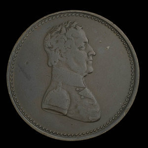 Canada, unknown, 1/2 penny : 1825