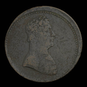 Canada, unknown, 1/2 penny : 1825