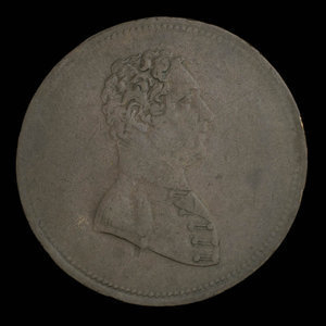 Canada, unknown, 1/2 penny : 1825