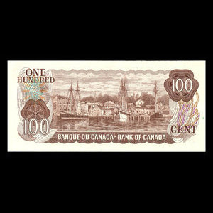 Canada, Bank of Canada, 100 dollars : 1975