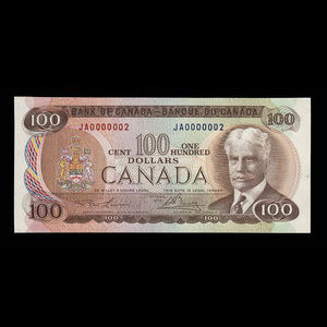 Canada, Bank of Canada, 100 dollars : 1975