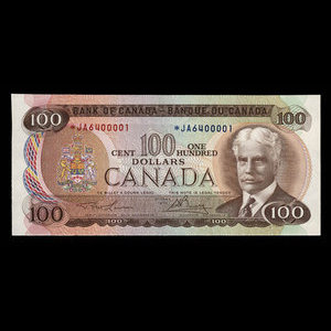 Canada, Bank of Canada, 100 dollars : 1975