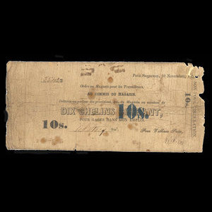 Canada, William Price & Son, 10 shillings : November 10, 1853