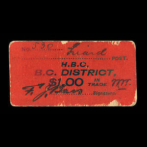 Canada, Hudson's Bay Company, 1 dollar : 1927