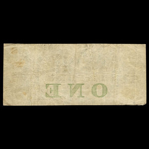 Canada, City Bank (Montreal), 1 dollar : January 1, 1857