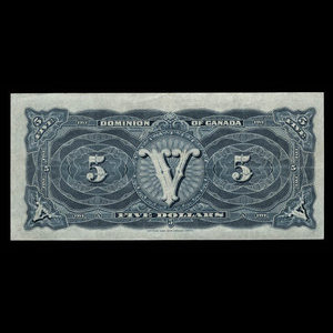 Canada, Dominion of Canada, 5 dollars : May 1, 1912