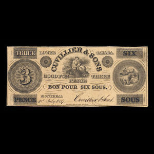 Canada, Cuvillier & Sons, 3 pence : July 10, 1837