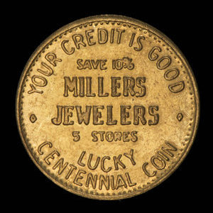 Canada, Millers Jewellers, no denomination : 1958