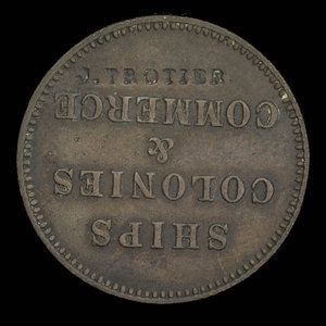 Canada, unknown, 1/2 penny : 1835