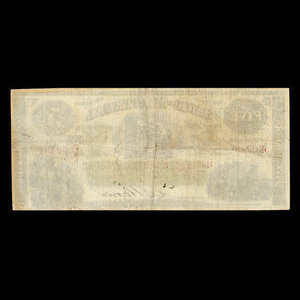 Canada, Bank of Montreal, 5 dollars : August 1, 1862