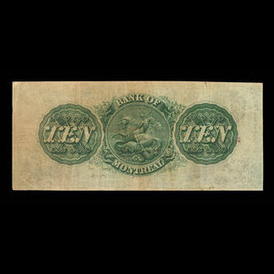 Canada, Bank of Montreal, 10 dollars : January 3, 1859