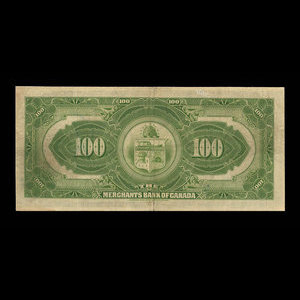 Canada, Merchants Bank of Canada (The), 100 dollars : January 3, 1917