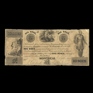 Canada, Thos. & Wm. Molson, 10 sous : September 1, 1837