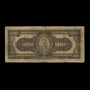 Canada, Standard Bank of Canada, 100 dollars : January 2, 1914