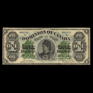 Canada, Dominion of Canada, 1 dollar : June 1, 1878