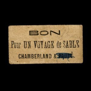 Canada, Chamberland & Pauze, 1 load, sand : 1925