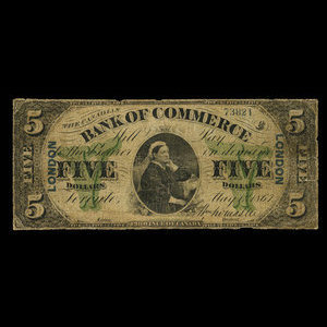 Canada, Canadian Bank of Commerce, 5 dollars : May 1, 1867