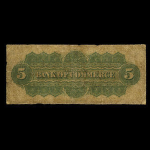 Canada, Canadian Bank of Commerce, 5 dollars : May 1, 1867