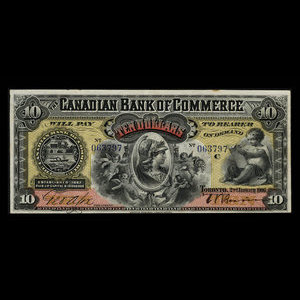 Canada, Canadian Bank of Commerce, 10 dollars : January 2, 1906