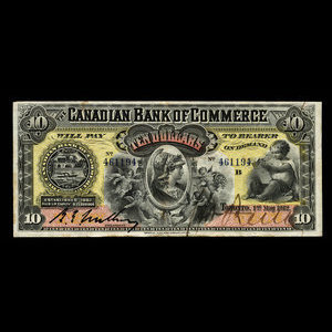 Canada, Canadian Bank of Commerce, 10 dollars : May 1, 1912