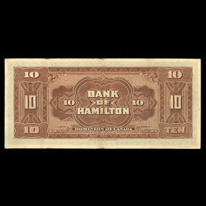 Canada, Bank of Hamilton, 10 dollars : June 1, 1909