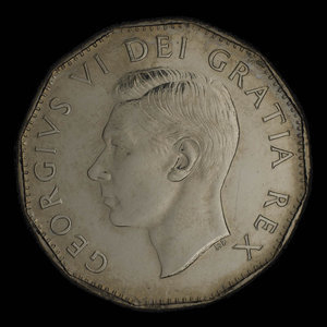 Canada, George VI, 5 cents : 1952