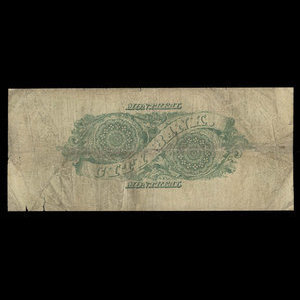 Canada, City Bank (Montreal), 5 dollars : January 1, 1857