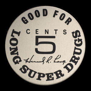 Canada, Long Super Drugs, 5 cents : 1968