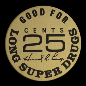 Canada, Long Super Drugs, 25 cents : 1968