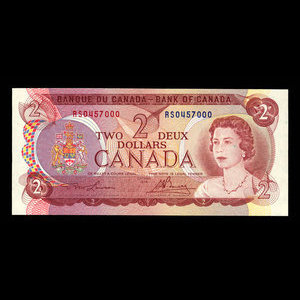 Canada, Bank of Canada, 2 dollars : 1974