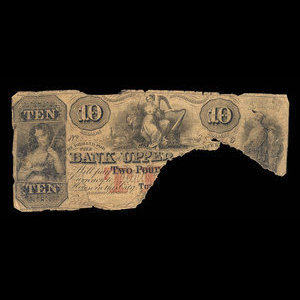 Canada, Bank of Upper Canada (York), 10 dollars : 1857