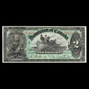 Canada, Dominion of Canada, 2 dollars : July 2, 1897