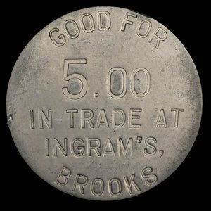 Canada, Ingram's Store, 5 dollars : 1939