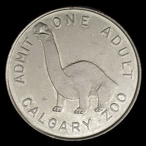 Canada, Calgary Zoo, 1 admission, adult : 1968