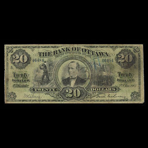 Canada, Bank of Ottawa (The), 20 dollars : January 2, 1903