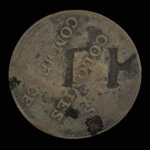 Canada, unknown, 1/2 penny : 1830