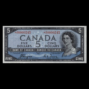 Canada, Bank of Canada, 5 dollars : 1954