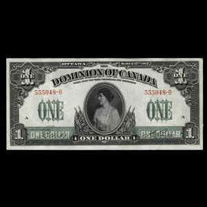 Canada, Dominion of Canada, 1 dollar : March 17, 1917