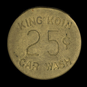 Canada, King Koin Car Wash, 25 cents : 1969