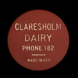 Canada, Claresholm Dairy, 1 quart, milk : 1969