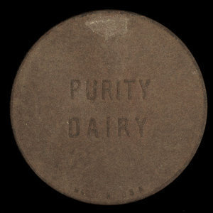 Canada, Purity Dairy, 1 quart, homo milk : 1949