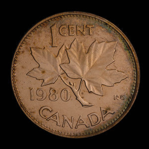 Canada, Elizabeth II, 1 cent : 1980