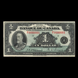 Canada, Bank of Canada, 1 dollar : 1935