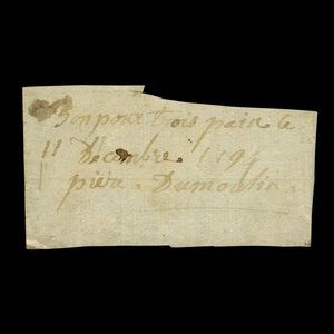 Canada, Pierre Dumoulin, 3 loaves, bread : December 11, 1794